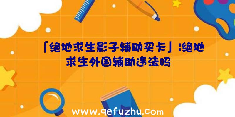 「绝地求生影子辅助买卡」|绝地求生外国辅助违法吗